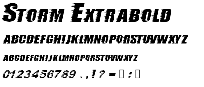 storm ExtraBold font